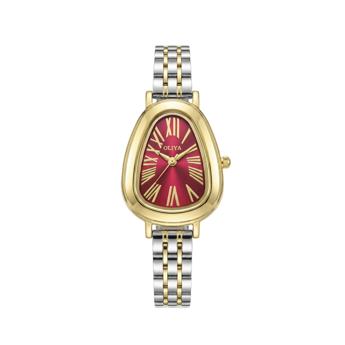 Oliya 2016 Women’s Retro Vintage Watch – Red Dial | Elegant Ladies Wristwatch