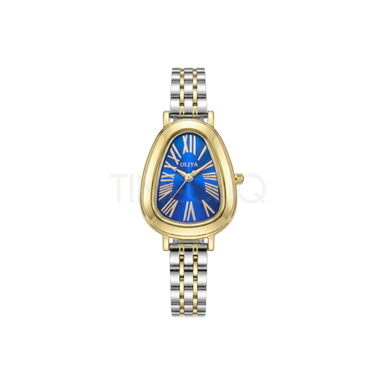 Oliya 2016 Women’s Retro Vintage Watch – Blue Dial | Elegant Ladies Wristwatch