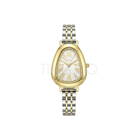 Oliya 2016 Women’s Retro Vintage Watch – White Dial | Elegant Ladies Wristwatch