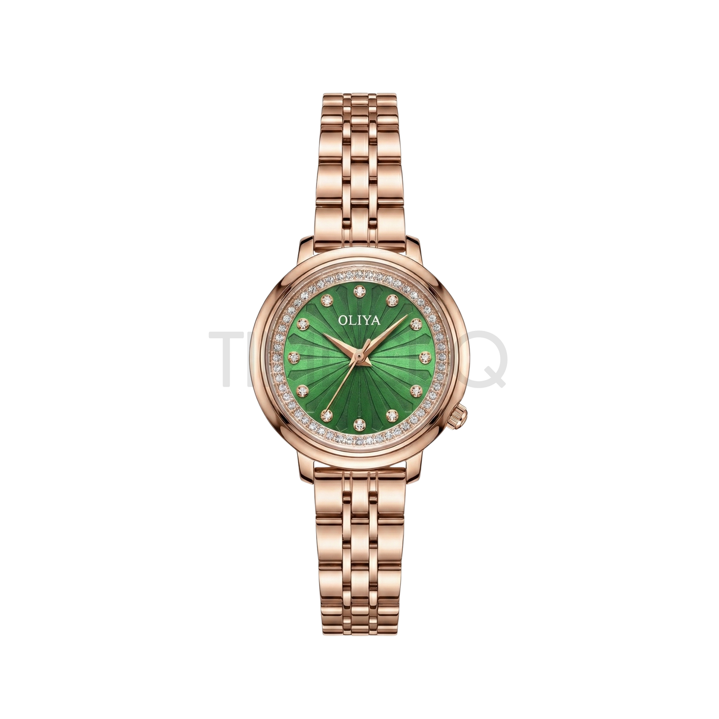 Oliya 889 Green Dial Rose-Gold Women’s Watch