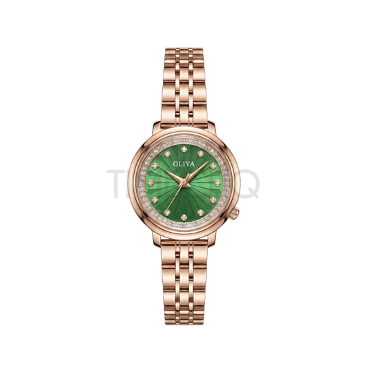 Oliya 889 Green Dial Rose-Gold Women’s Watch