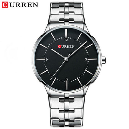 CURREN 8321 Quartz Watch for Men - Silver & Black