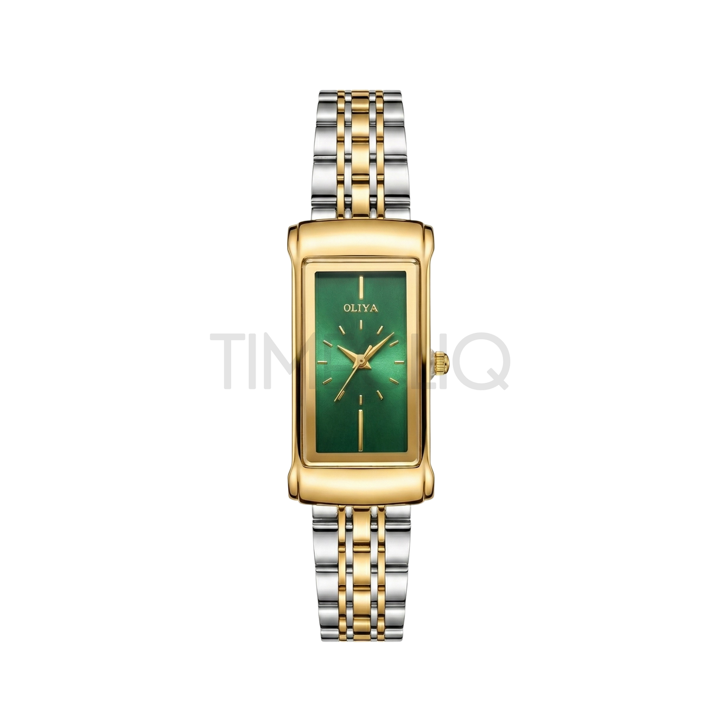 Oliya 55182 Ladies Two-Toned Watch Green Dial