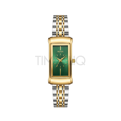 Oliya 55182 Ladies Two-Toned Watch Green Dial