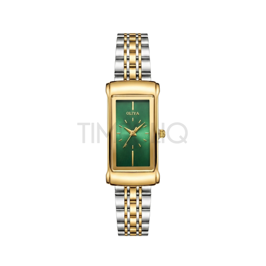 Oliya 55182 Ladies Two-Toned Watch Green Dial