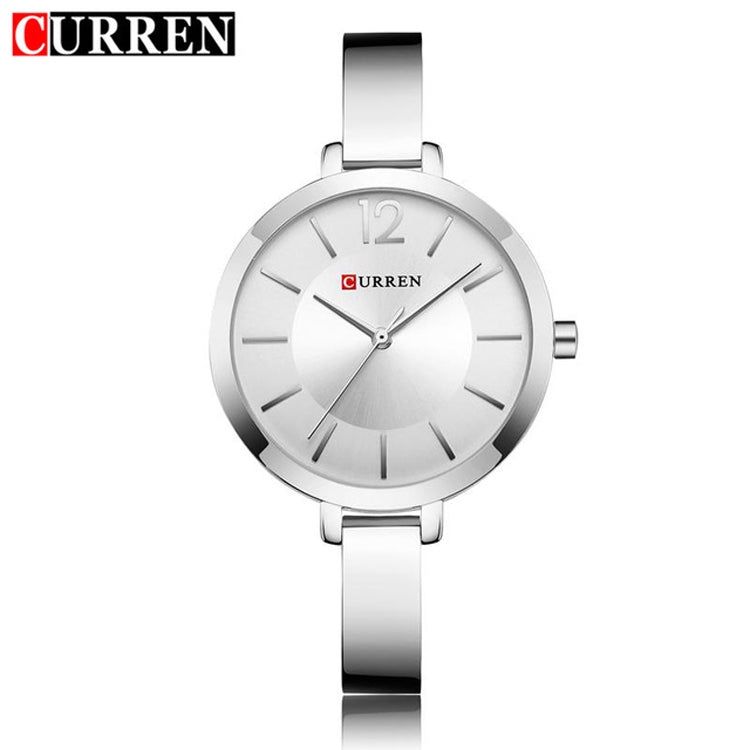 CURREN 9012 Stainless Steel Analog Watch for Women - Silver