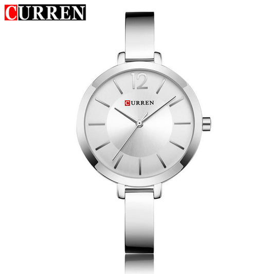 CURREN 9012 Stainless Steel Analog Watch for Women - Silver