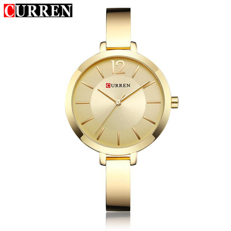 CURREN 9012 Stainless Steel Analog Watch for Women - Gold