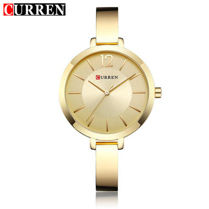 CURREN 9012 Stainless Steel Analog Watch for Women - Gold