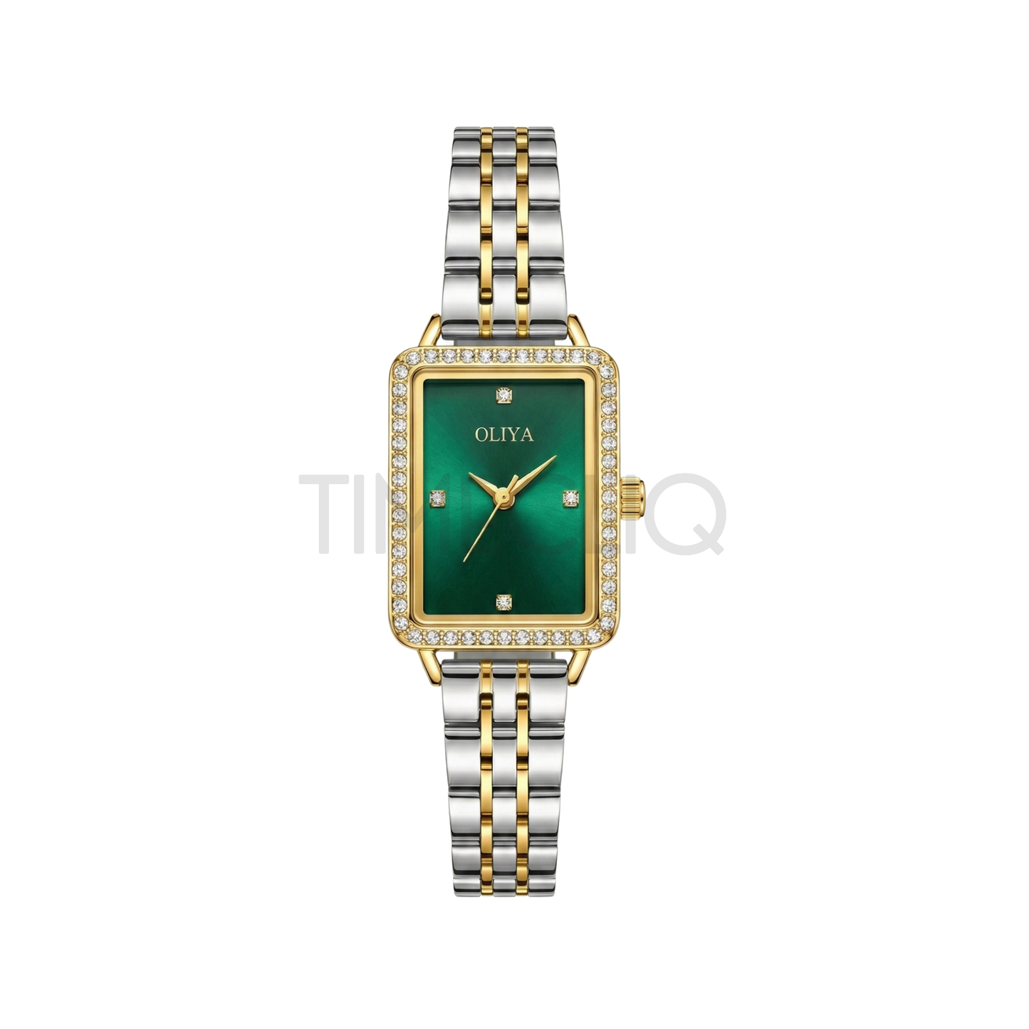 Oliya 609 Green Dial Ladies Wristwatch