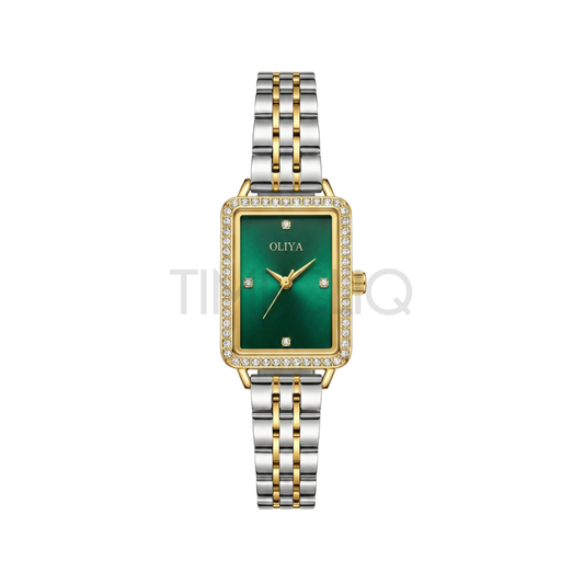 Oliya 609 Green Dial Ladies Wristwatch