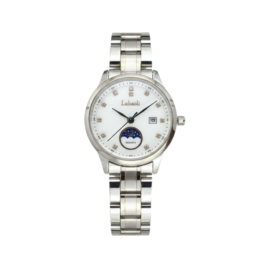 Labaoli LA605L Women’s Stainless-Steel Silver Watch- White Dial