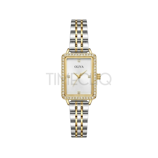 Oliya 609 White Dial Ladies Wristwatch