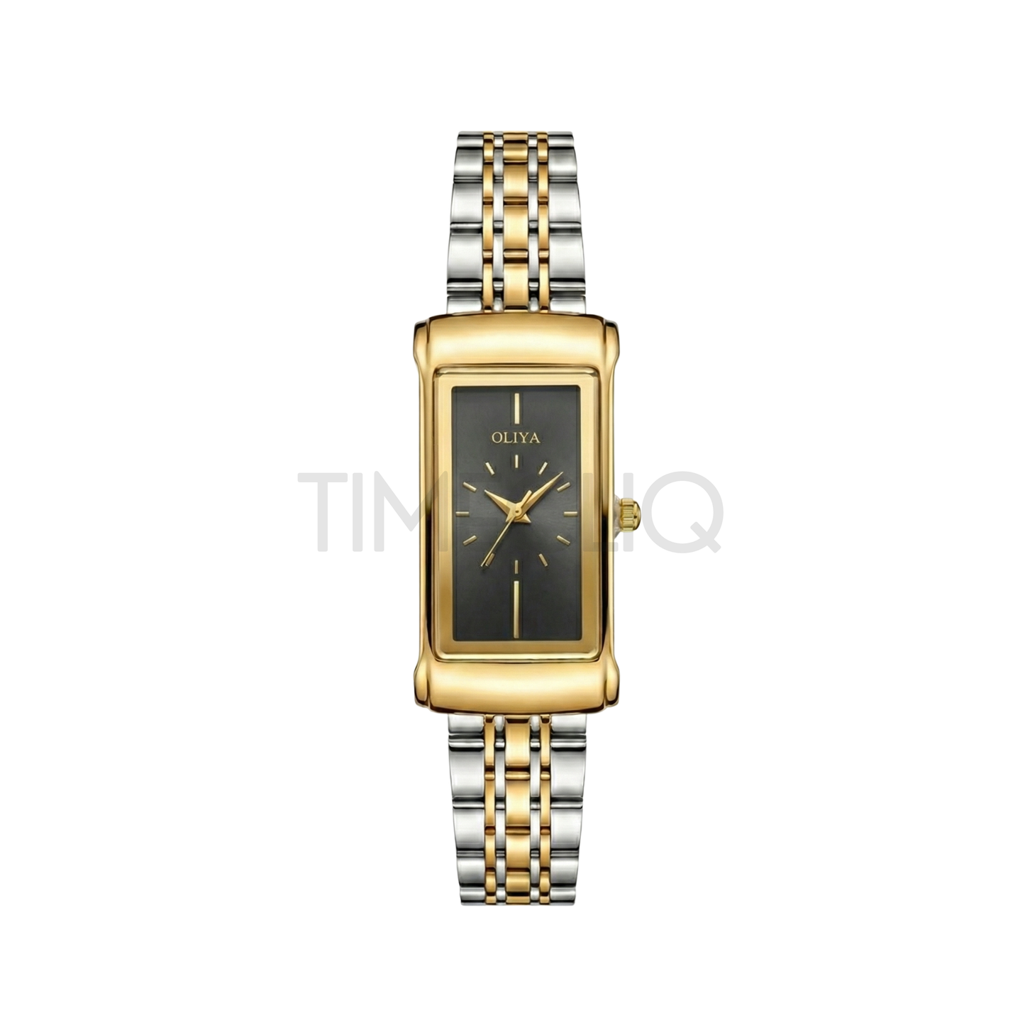 Oliya 55182 Ladies Two-Toned Watch Black Dial
