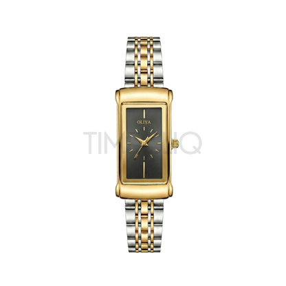 Oliya 55182 Ladies Two-Toned Watch Black Dial