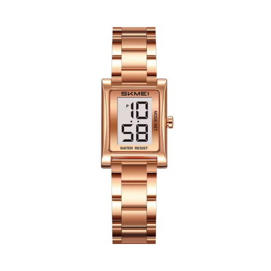 Skmei 2569 Fashionable Ladies Digital Watch- Rosegold