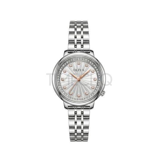 Oliya 889 White Dial Silver Women’s Watch.