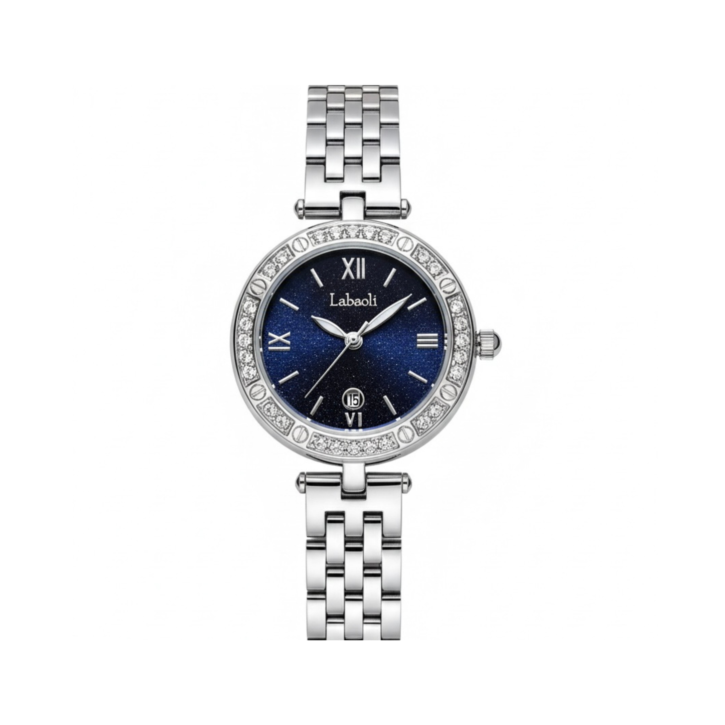 Labaoli LA601L Women’s Stainless Steel Watch with Crystal Bezel