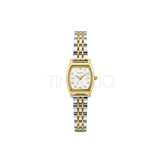 Oliya 2001 Luxury Two Toned Ladies Watch- White Dial