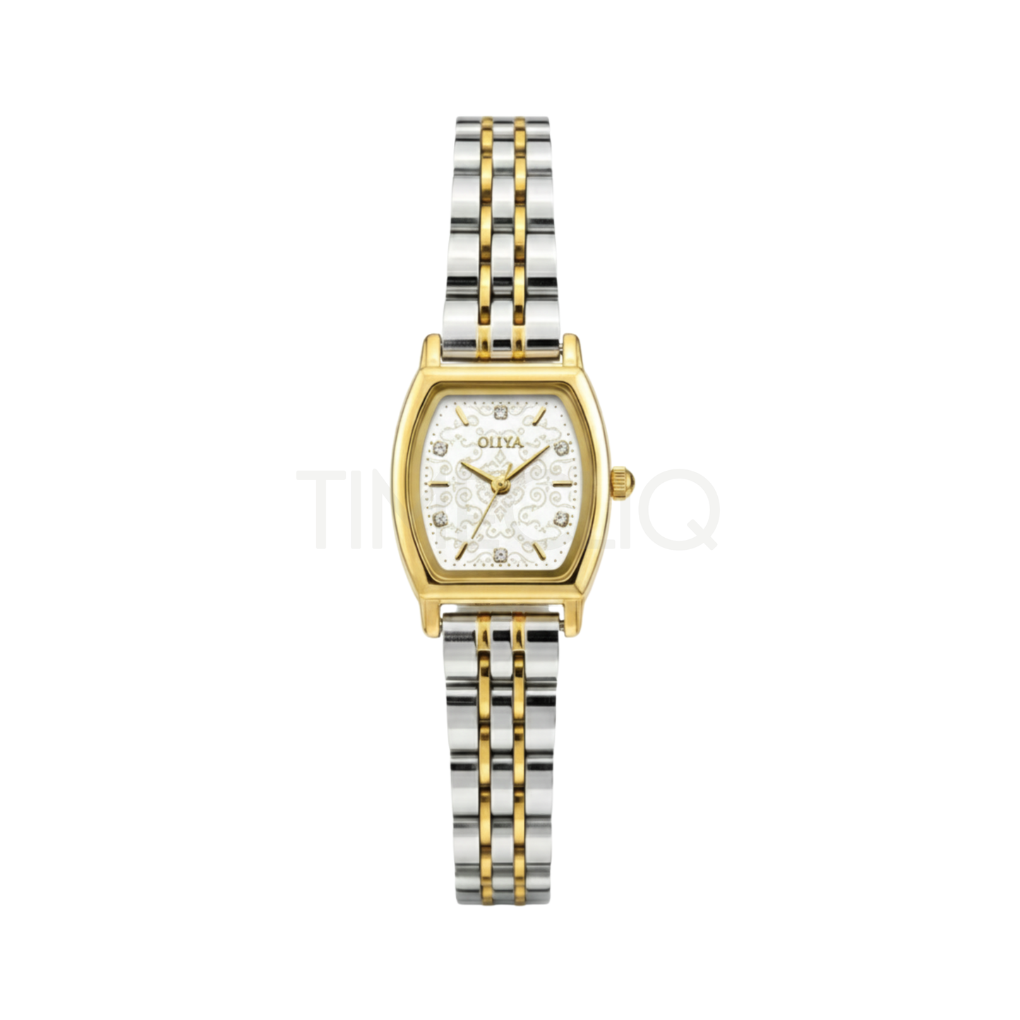 Oliya 2001 Luxury Two Toned Ladies Watch- White Dial