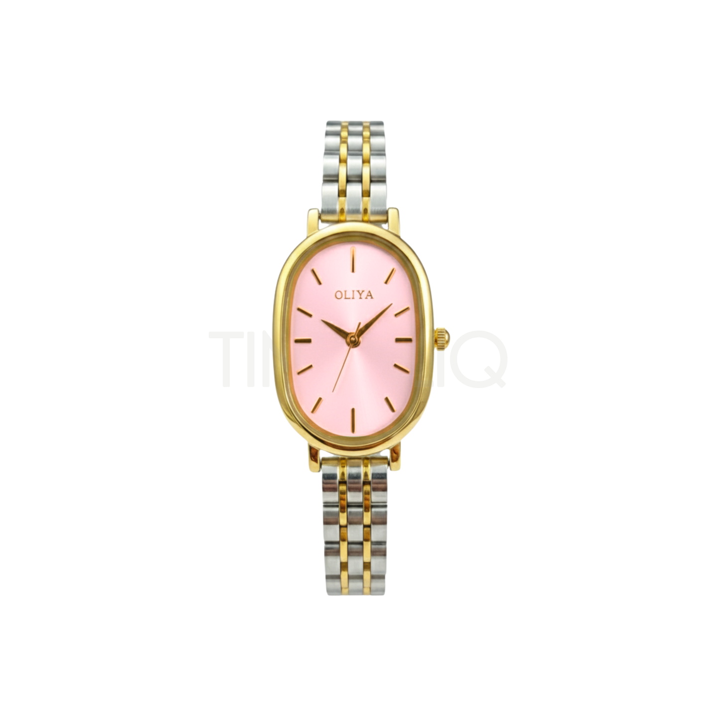 Oliya 2015 Women’s Two Toned Watch – Pink Dial | Elegant Ladies Wristwatch
