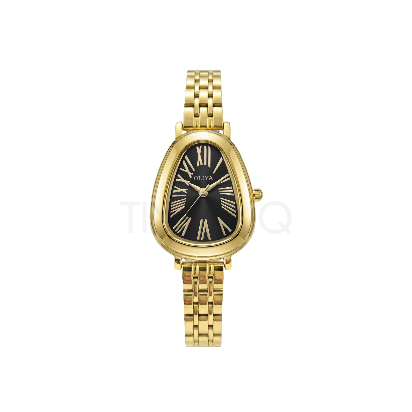 Oliya 2016 Women’s Retro Vintage Gold Watch – Black Dial | Elegant Ladies Wristwatch