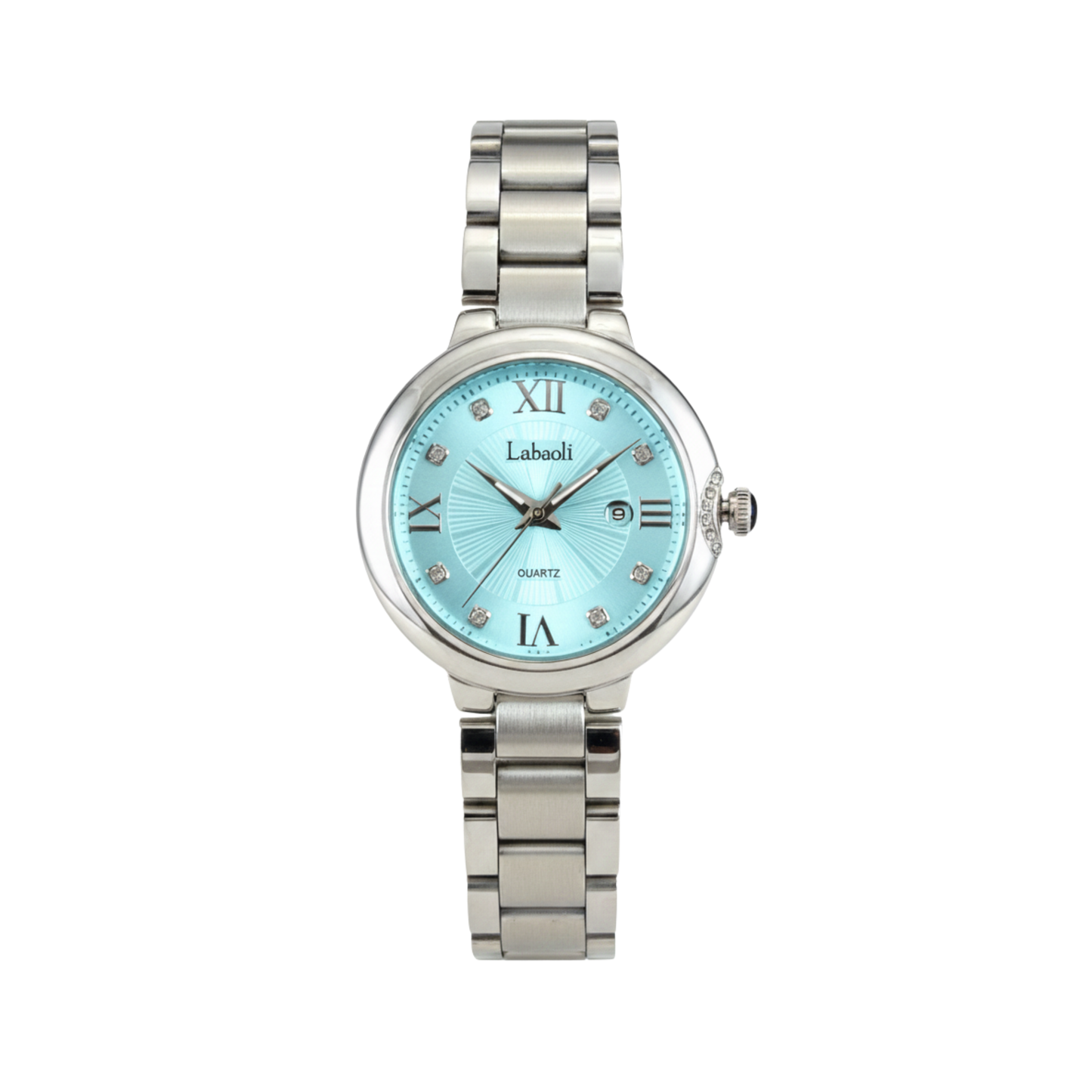 Labaoli LA586M Women’s Stainless-Steel Silver Watch- Light Blue Dial