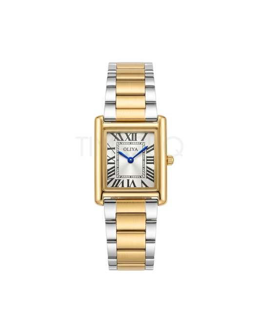 Oliya 6862 Women’s Two Toned Watch – White Dial | Elegant Ladies Wristwatch