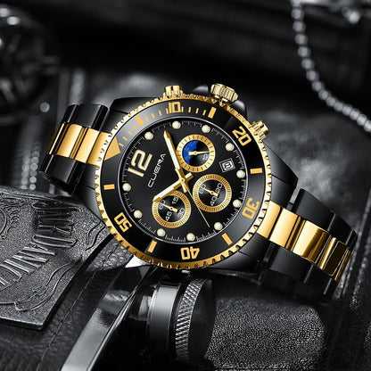 CUENA 6804 Chronograph Top Luxury Brand Business Reloj Hombre Sport Men’s Wristwatch