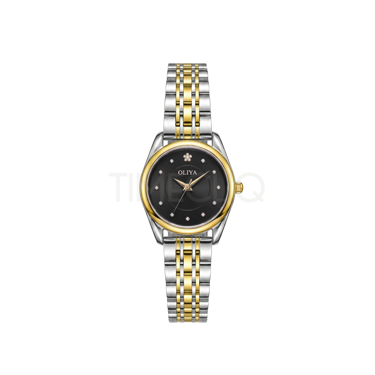 Oliya 6658 Black Dial Two-Tone Women’s Watch.