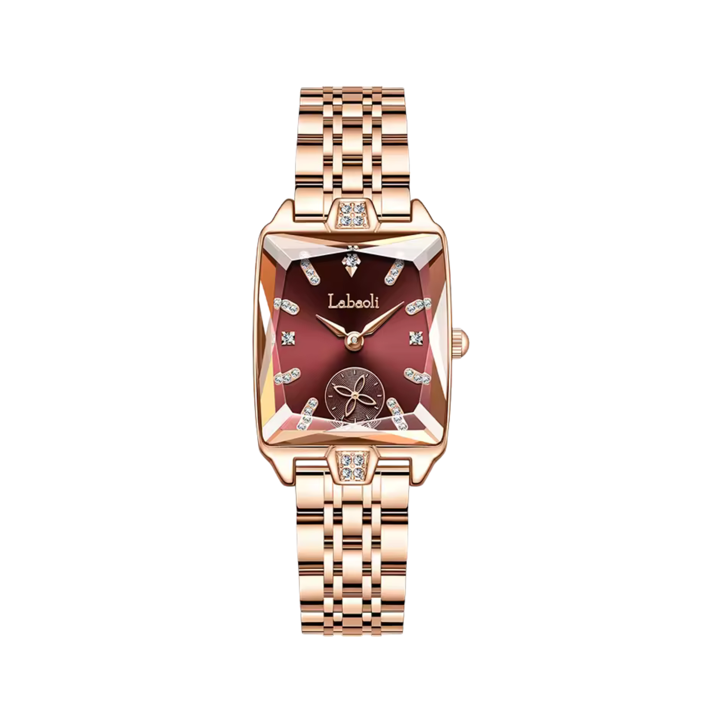 Labaoli LA281M Women’s Stainless Steel Watch- Maroon Dial