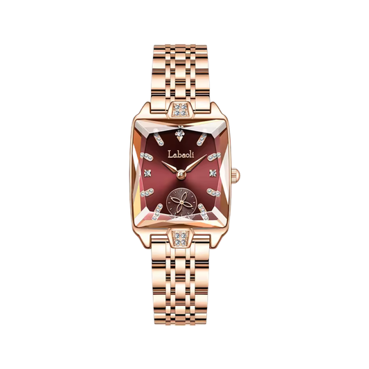 Labaoli LA281M Women’s Stainless Steel Watch- Maroon Dial