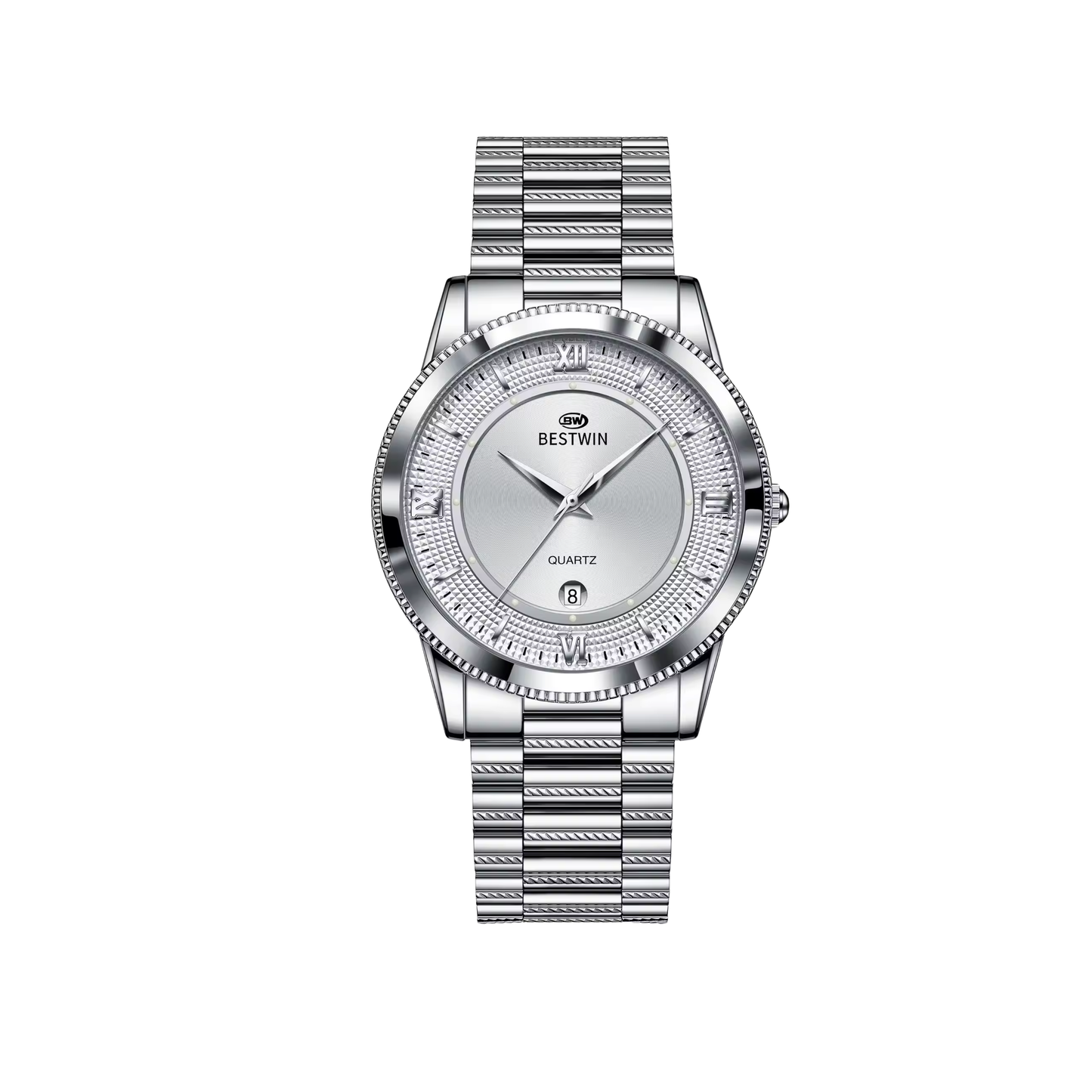 Bestwin 232 Classic Luxury Quartz Men's Watch Silver