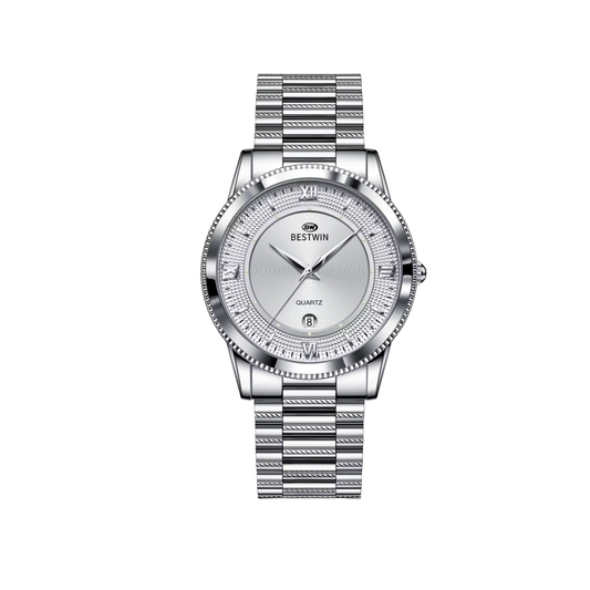 Bestwin 232 Classic Luxury Quartz Men's Watch Silver
