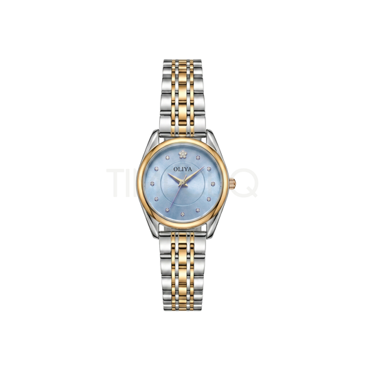 Oliya 6658 Light Blue Dial Two-Tone Women’s Watch.