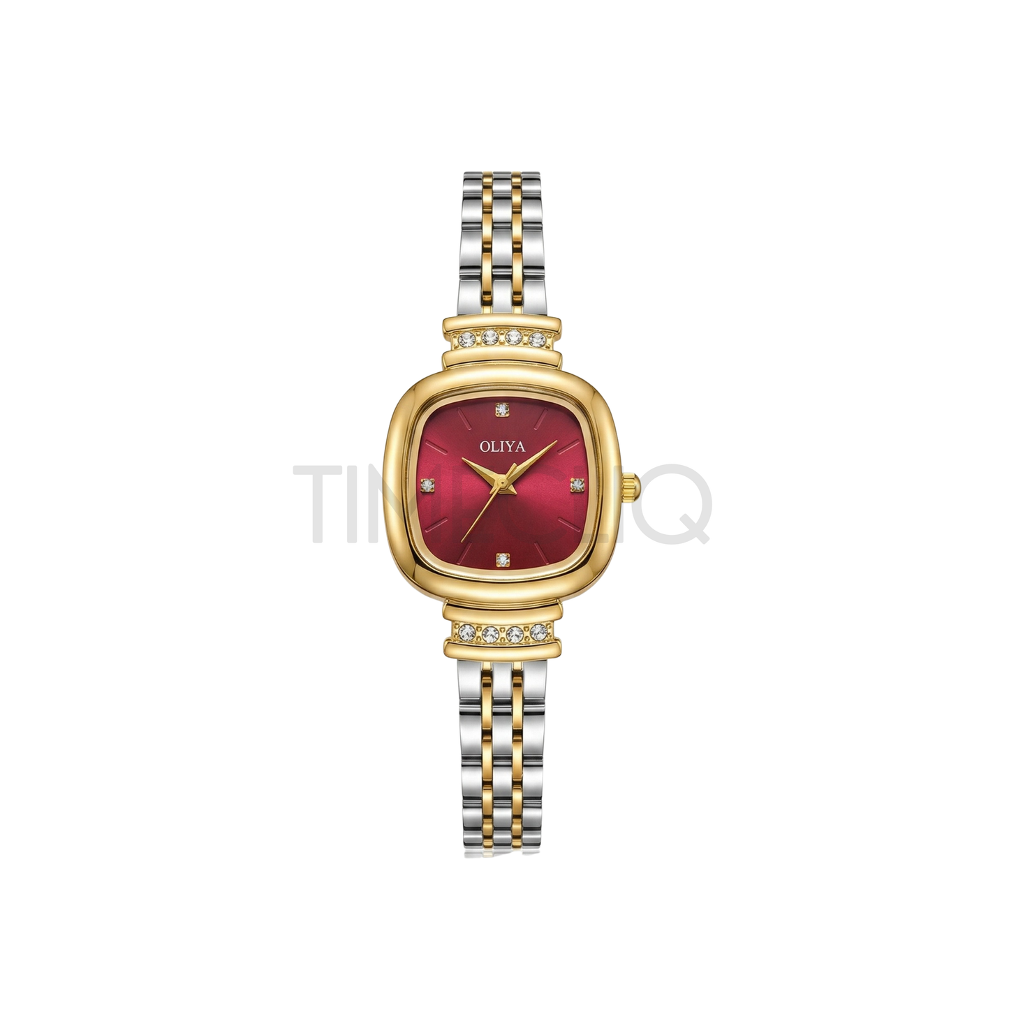 Oliya 6815 Elegant Square Red Dial Women’s Watch