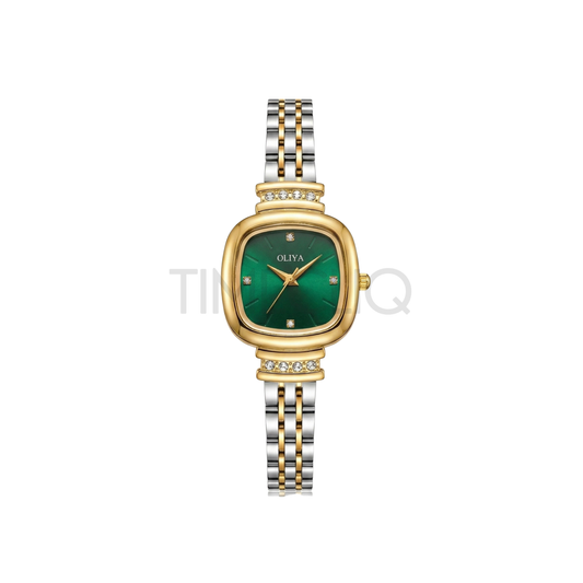 Oliya 6815 Elegant Square Green Dial Women’s Watch