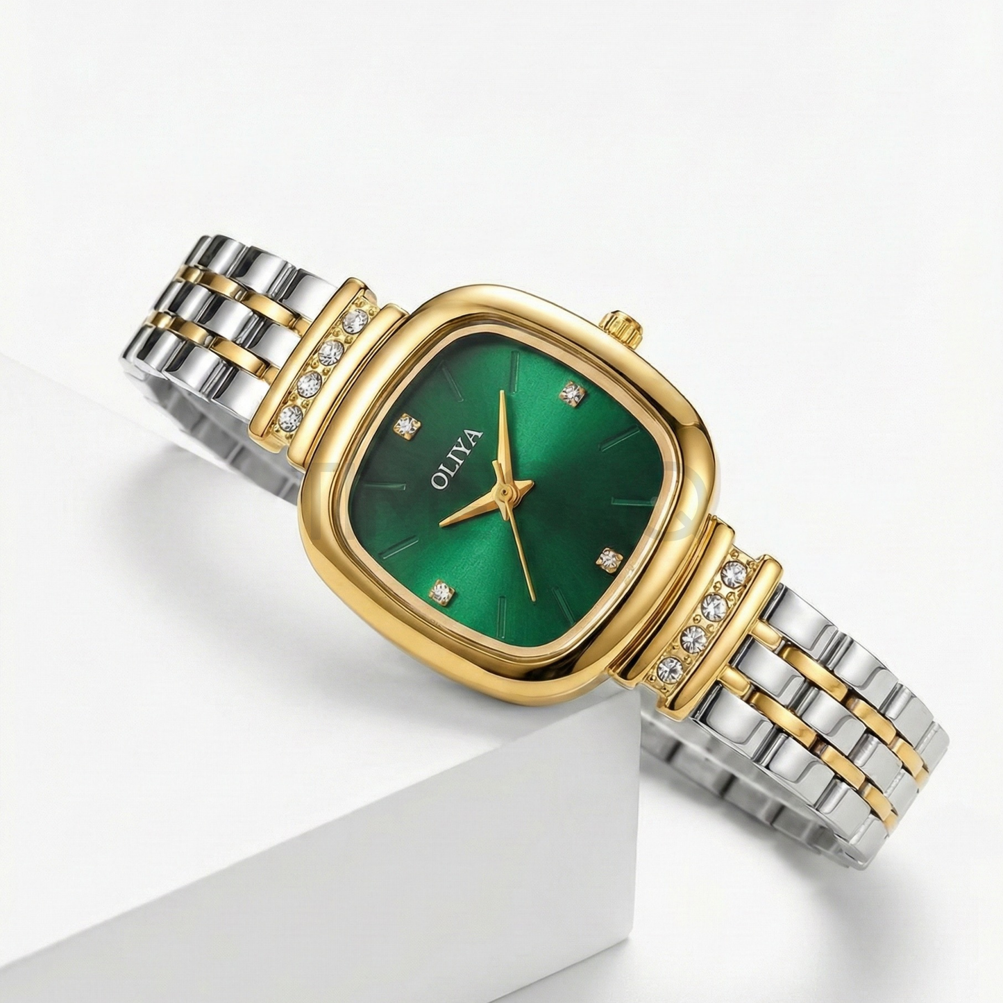 Oliya 6815 Elegant Square Green Dial Women’s Watch