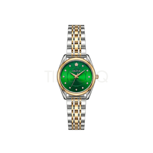 Oliya 6658 Green Dial Two-Tone Women’s Watch.