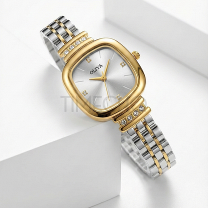 Oliya 6815 Elegant Square White Dial Women’s Watch