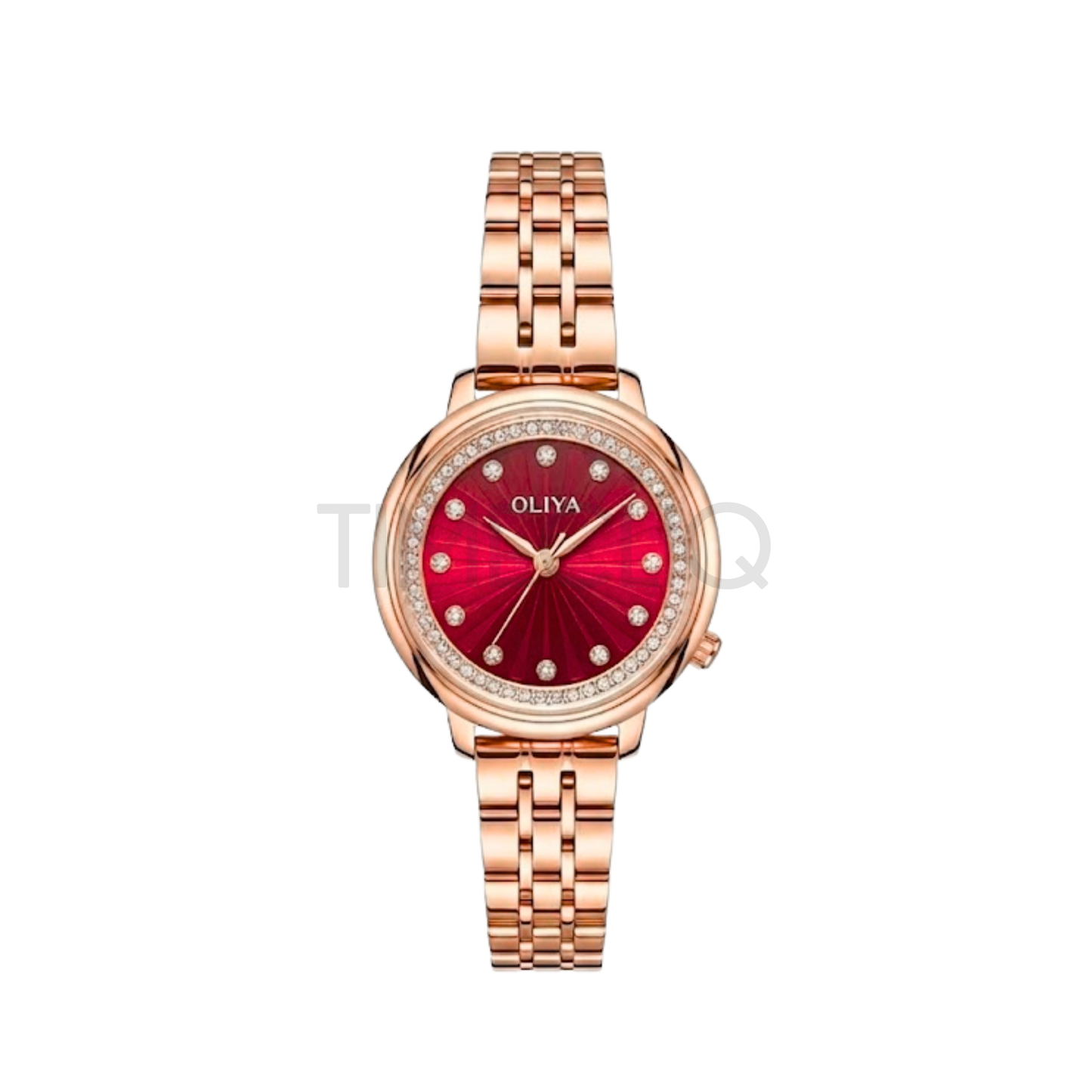 Oliya 889 Red Dial Rose-Gold Women’s Watch