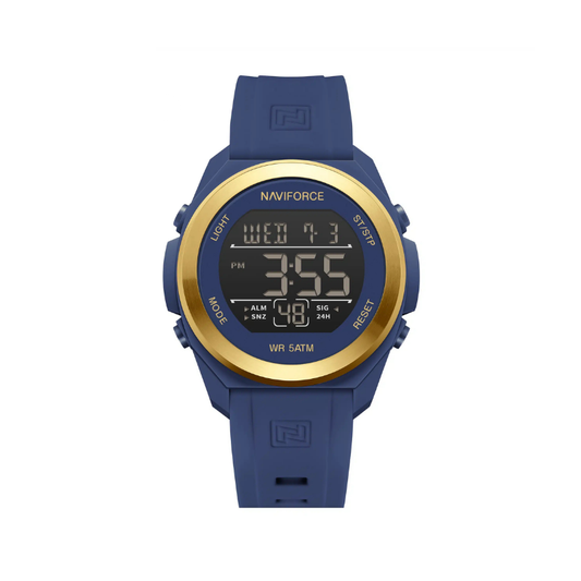 NAVIFORCE NF7111 Men's Digital Sport Watch - Blue Gold