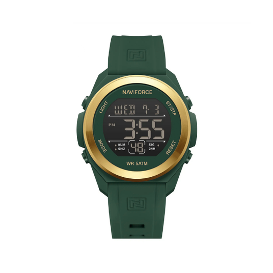 NAVIFORCE NF7111 Men's Digital Sport Watch - Green Gold