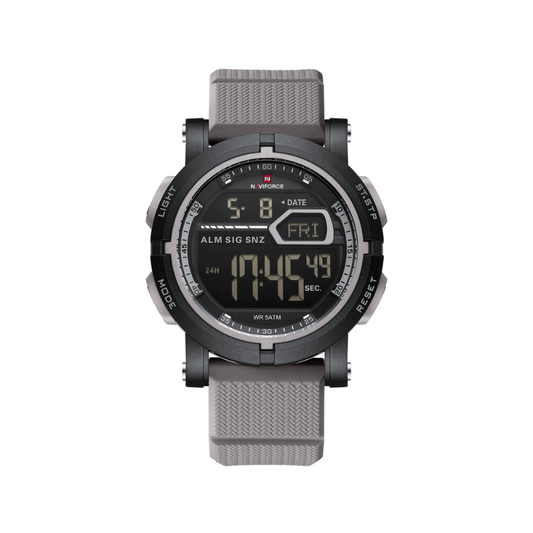 Naviforce 7139 Tactical Men's Waterproof Digital Watch - Light Grey