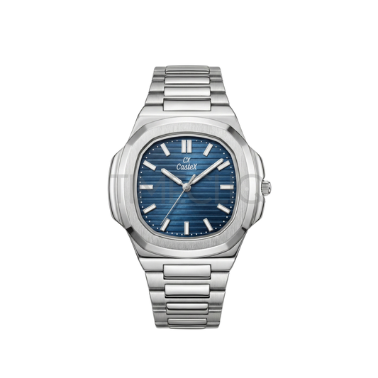 Cx Caslex 2668M Men's Stainless Steel Watch Blue Dial