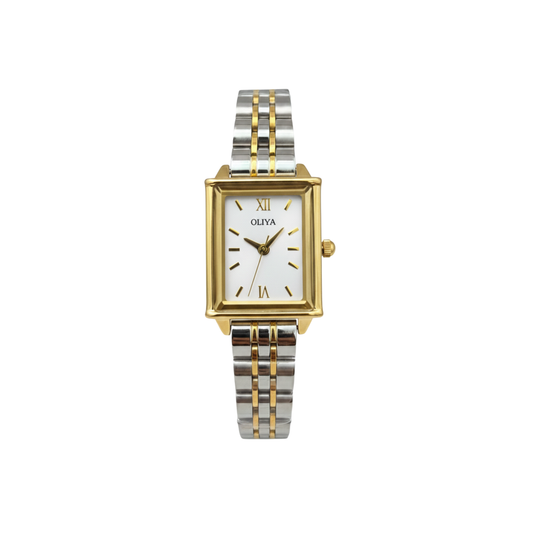 Oliya 860 Elegent Ladies Two Toned Watch White Dial