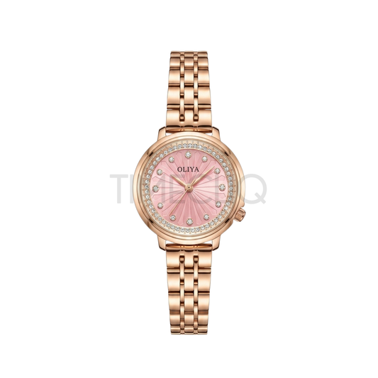 Oliya 889 Pink Dial Rose-Gold Women’s Watch