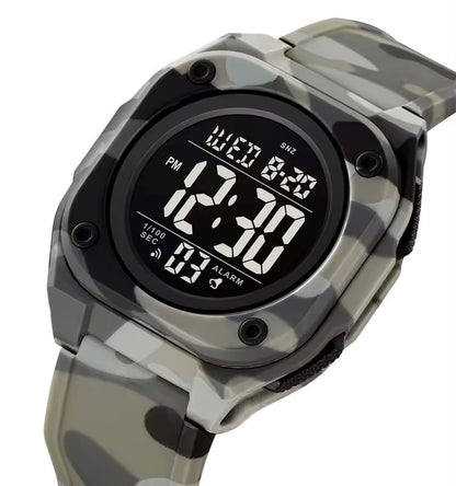 SKMEI 2160 Luminous waterproof multi-functional wrist-watches for Men’s- Gray Camo