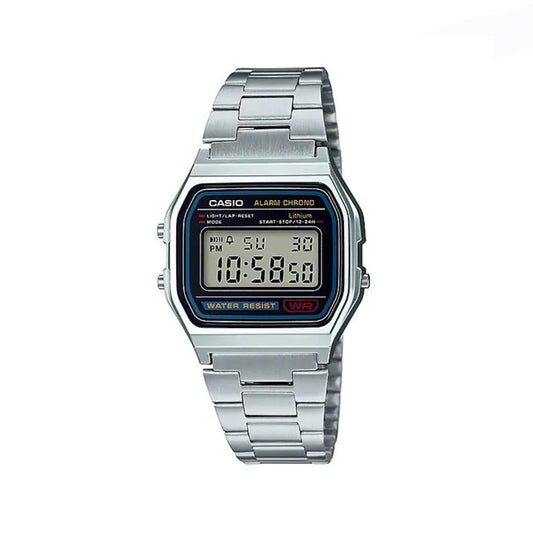 CASIO A158WA-1DF Vintage Digital Stainless Steel Watch