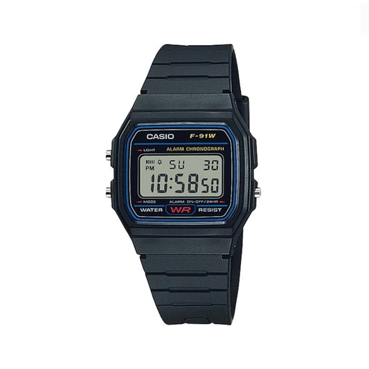 CASIO F-91W-1DG Vintage Digital Resin Band Watch
